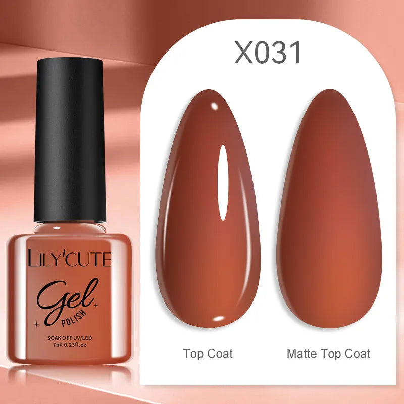 7ml Nail Gel Polish – 125 Solid Colors, Soak-Off UV LED Semi-Permanent Gel for Manicure