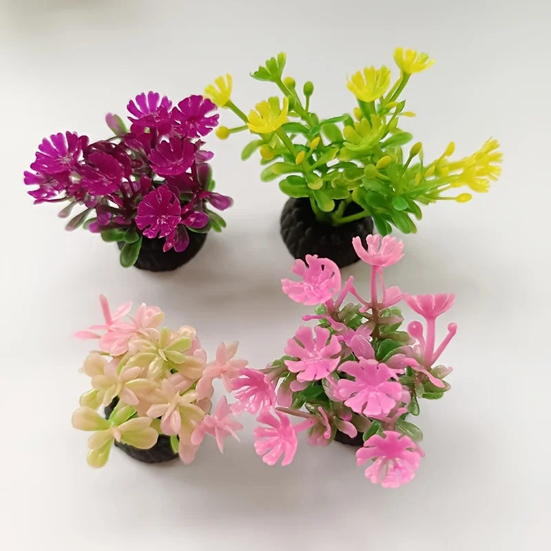 10pcs Vibrant Artificial Seaweed Aquarium Plants – Lifelike Ammania Decorations for Fish Tank Landscaping and Aquascaping