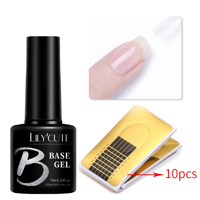 6-in-1 HEMA-Free Hard Gel Nail Polish – Clear Self-Leveling Nail Extension & Reinforcement Builder Gel (8ml)