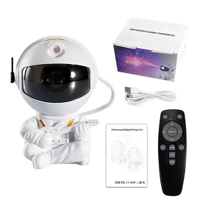 Astronaut Galaxy Star Projector Light – LED Space Nebula Ceiling Lamp with USB Power, Water Ripple Effect for Bedroom & Kids Decor