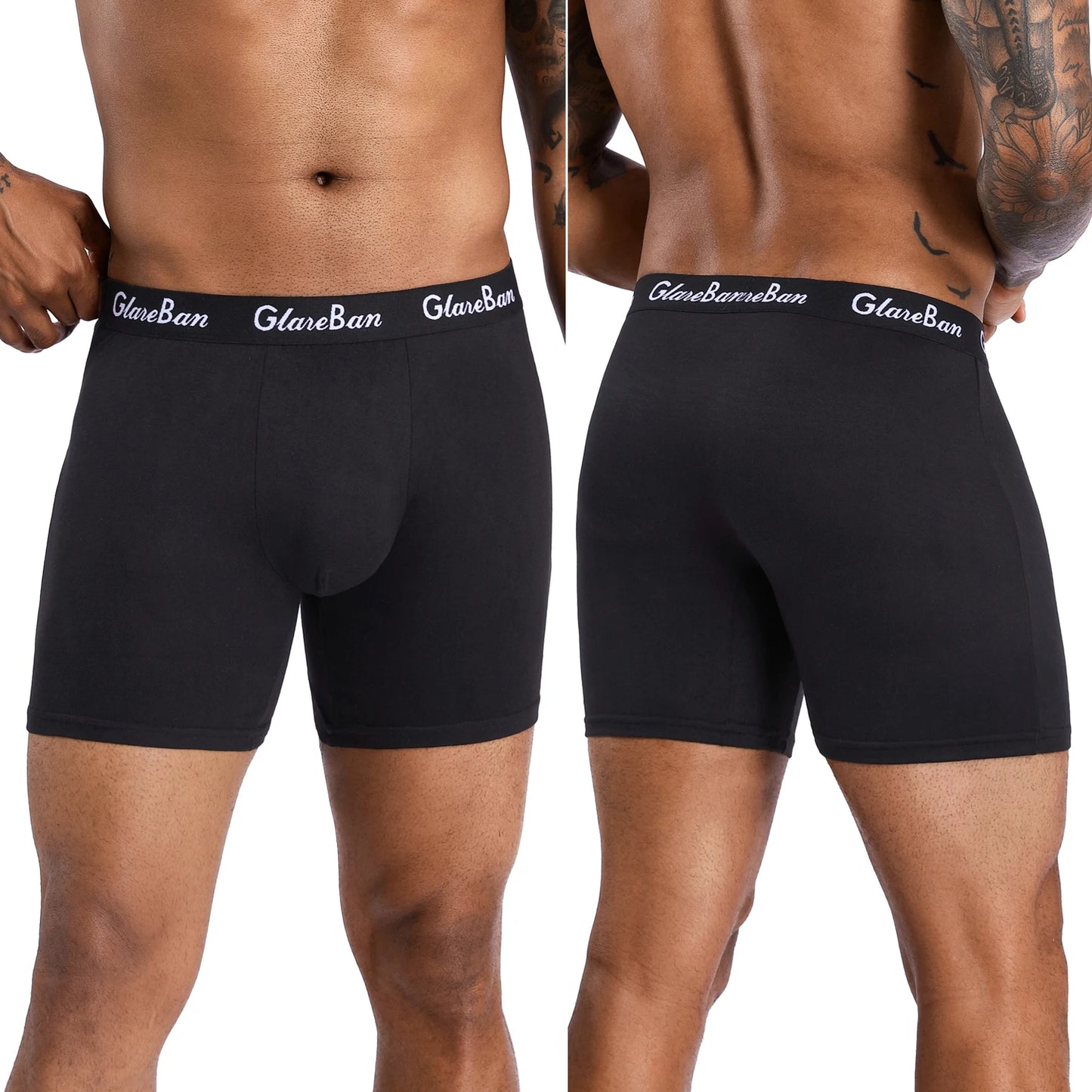 5-Pack Men's Mid-Length Boxer Shorts – Soft Breathable Stretch Underwear for Everyday Comfort