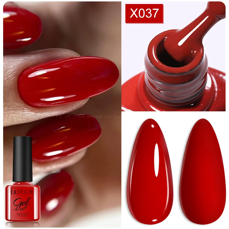 7ml Nail Gel Polish – 125 Solid Colors, Soak-Off UV LED Semi-Permanent Gel for Manicure