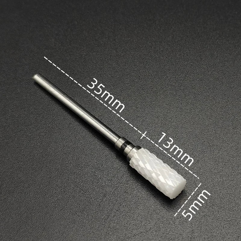 Ceramic Nail Drill Bit – 3/32" Carbide Milling Cutter for Electric Nail Drill, Manicure, Pedicure & Callus Care