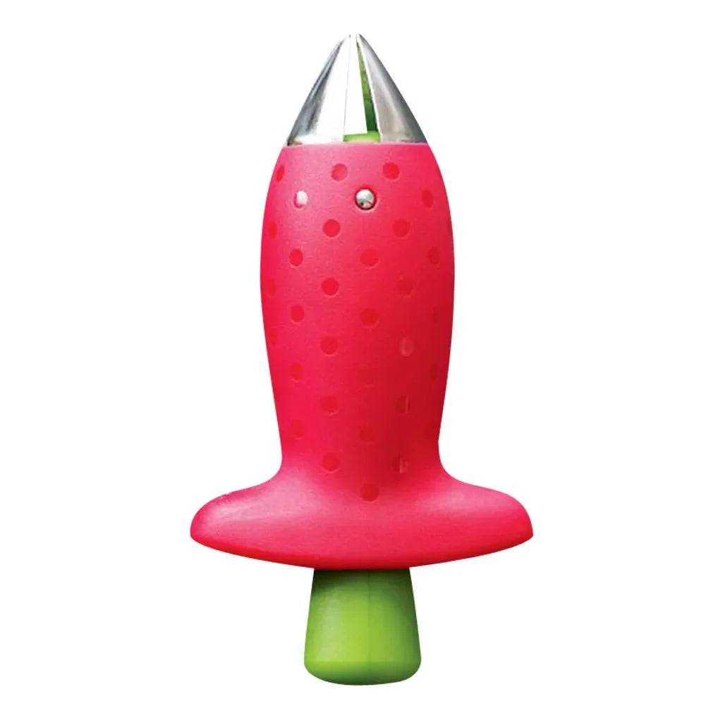Strawberry Huller and Slicer Tool – Stainless Steel Leaf Stem Remover for Fruit, Salad, Cake, and Kitchen Prep