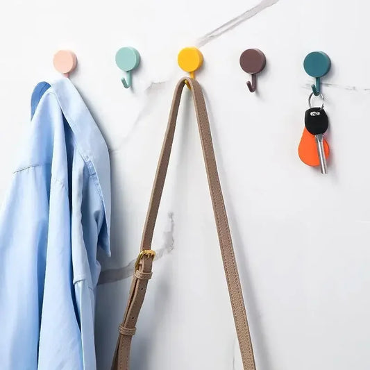 10PCS Strong Self-Adhesive Sticky Hooks – Durable Wall Hooks for Kitchen and Household Storage