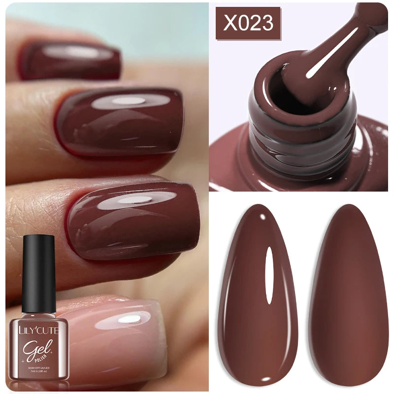 7ml Nail Gel Polish – 125 Solid Colors, Soak-Off UV LED Semi-Permanent Gel for Manicure