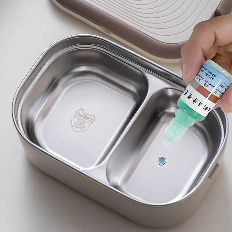 304 Stainless Steel Electric Lunch Box – Portable Water-Free Food Warmer with Constant Temperature Heating (220V)