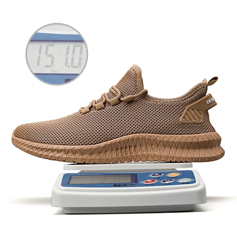 Breathable Running Shoes – Lightweight Flexible Sneakers for Men, Anti-Slip Vulcanized Trainers with Platform Sole (Sizes 39–48)
