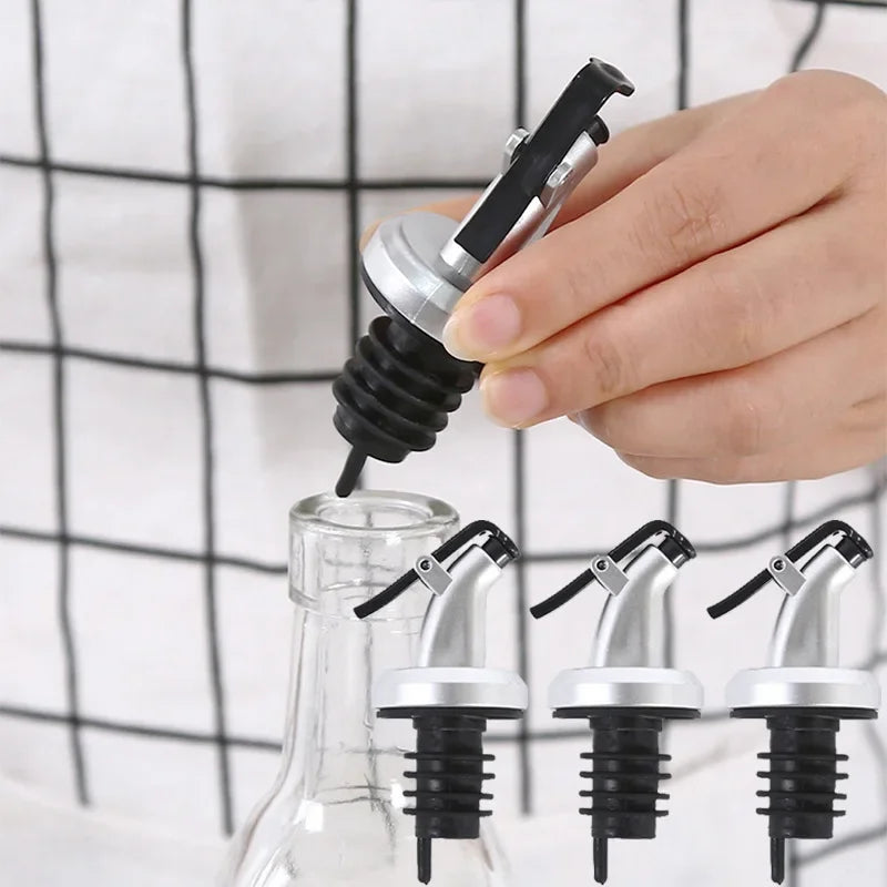 5/10pcs Leakproof Oil Bottle Stopper Nozzles – Silicone Rubber Pour Spouts for Wine, Vinegar, and Seasoning Bottles