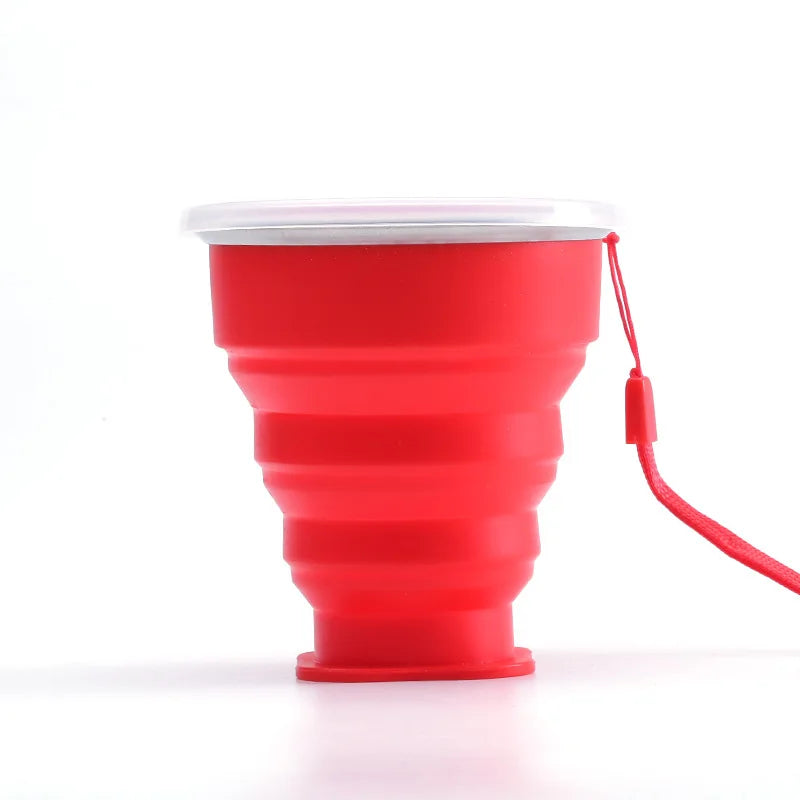 Collapsible Silicone Travel Cup – BPA-Free Foldable Coffee & Water Cup for Outdoor Use