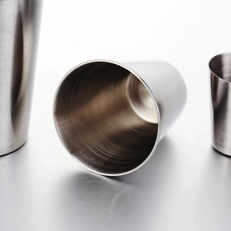 Stainless Steel Mini Cups – 30/70/180/320ML Portable Metal Beer, Wine, and Coffee Mugs for Camping & Travel