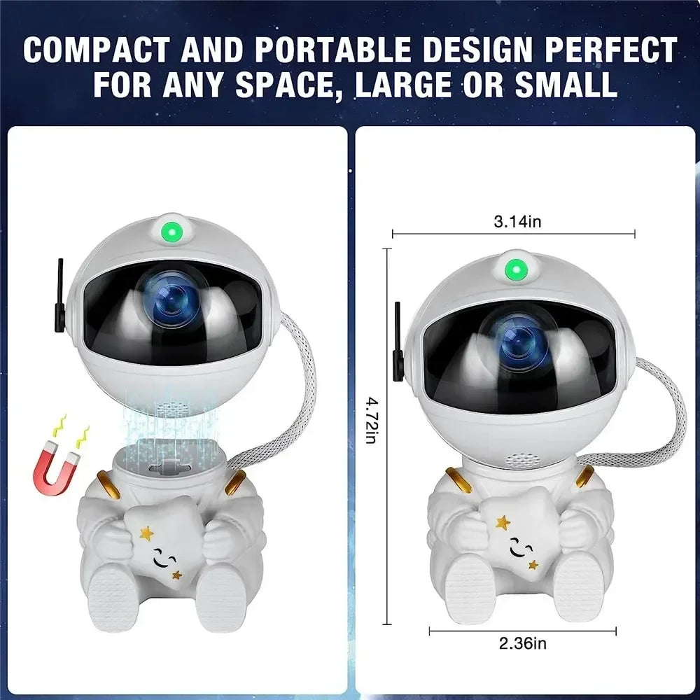 Astronaut Galaxy Star Projector Light – LED Space Nebula Ceiling Lamp with USB Power, Water Ripple Effect for Bedroom & Kids Decor
