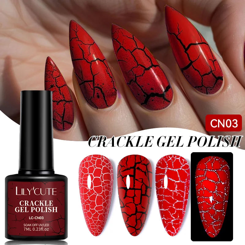 7ml Purple Red Glitter Gel Nail Polish – Soak Off UV Semi-Permanent Varnish for DIY Winter Nail Art