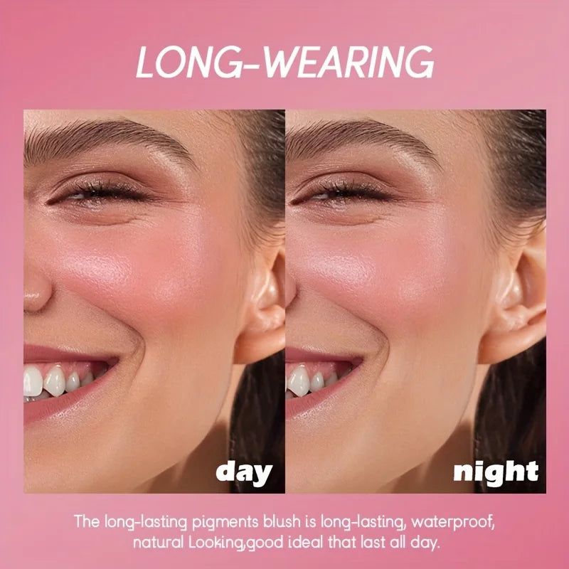 4-Color Long-Lasting Liquid Blush – Lightweight Waterproof Cream Stick for Facial Contouring