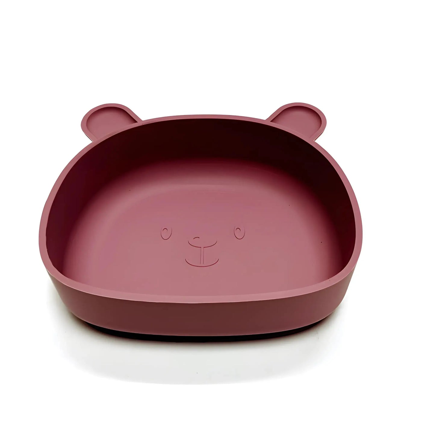 Bear-Shaped Silicone Suction Plate for Babies – Anti-Scald, Fall-Proof Cartoon Dinner Bowl for Toddlers and Kids