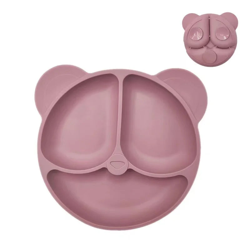 Baby Silicone Suction Plate – Smile Face Cartoon Toddler Tableware for Safe & Fun Feeding