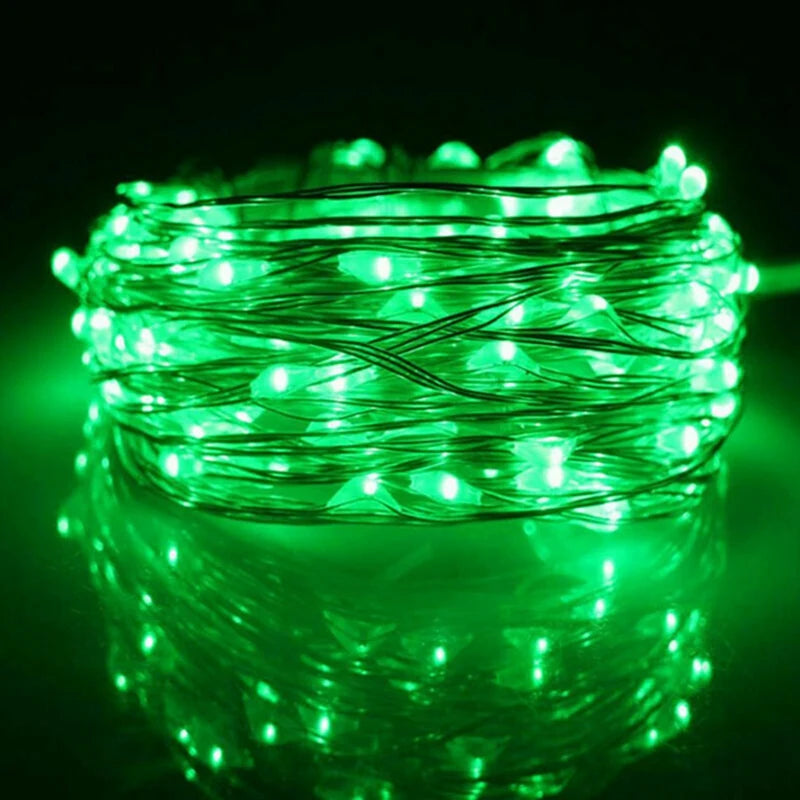 Battery-Powered LED Fairy String Lights – Copper Wire Decorative Lights for Bedroom, Garden, Party, and Wedding