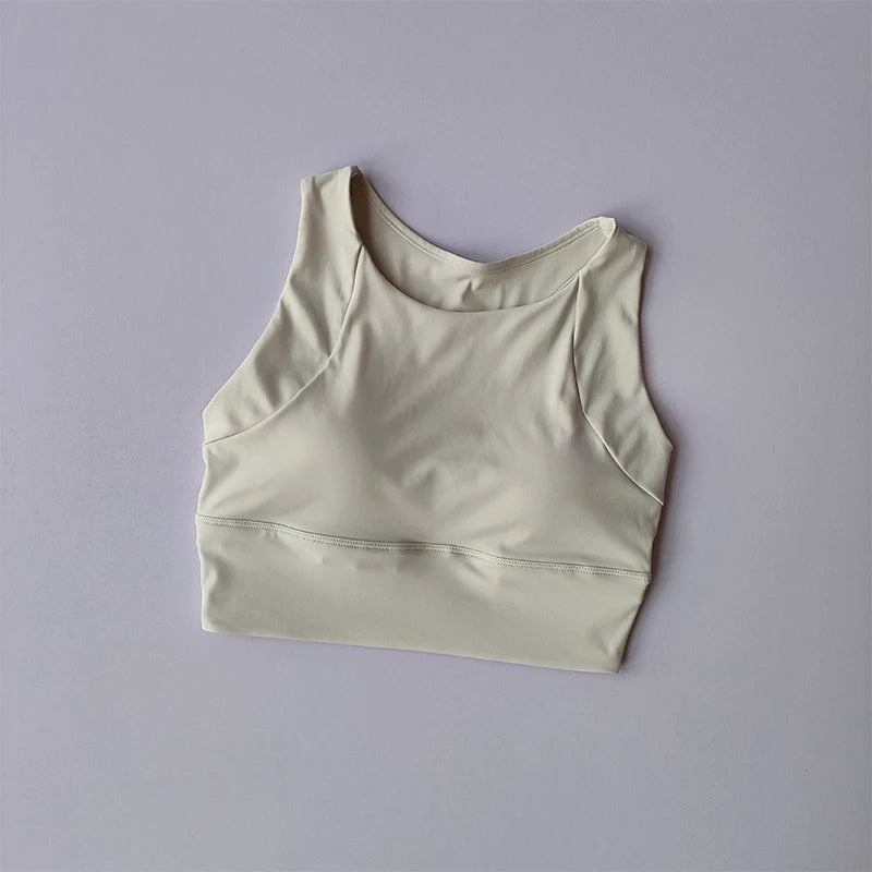 Women's Shock-Proof Full-Cup Sports Vest – Breathable All-in-One Running & Yoga Bra