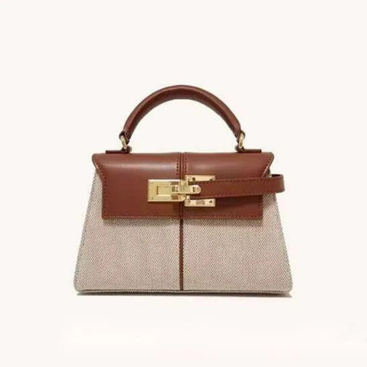Trapezoidal Crossbody Leather Bag for Women – Versatile PU Top-Handle Handbag, Fashionable Casual Day Clutch Purse