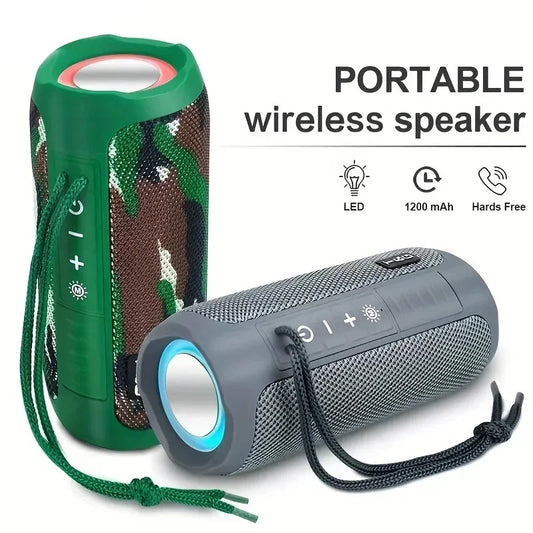 TG227 Portable Waterproof Bluetooth Speaker with Lamp – Upright Wireless Loudspeaker with Stereo Sound, TF Card & FM Radio
