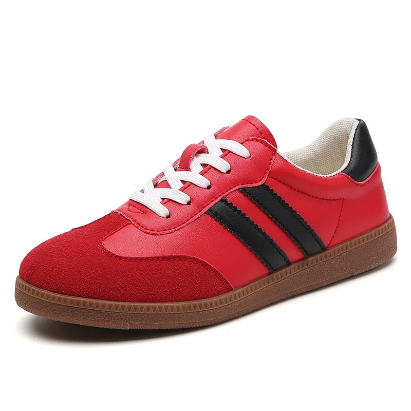 Women’s White Fashion Platform Sneakers – Casual Vulcanized Comfort Shoes for Spring 2024 Trendy Everyday Wear