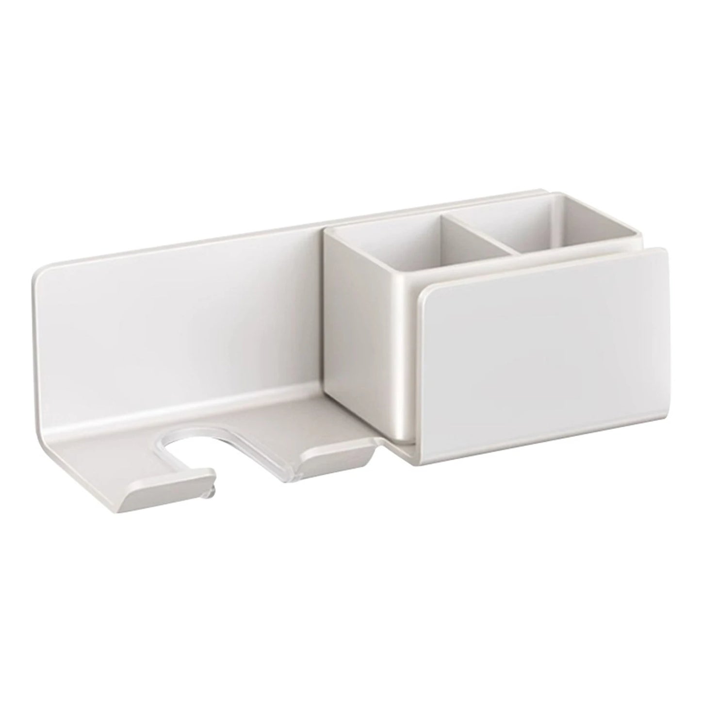 Wall Mounted Hair Dryer Organizer – Dual-Tier Bathroom Shelf