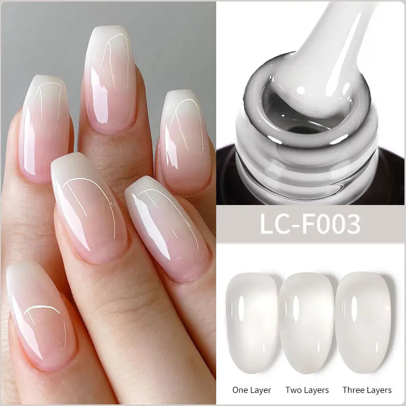 6-in-1 HEMA-Free Hard Gel Nail Polish – Clear Self-Leveling Nail Extension & Reinforcement Builder Gel (8ml)