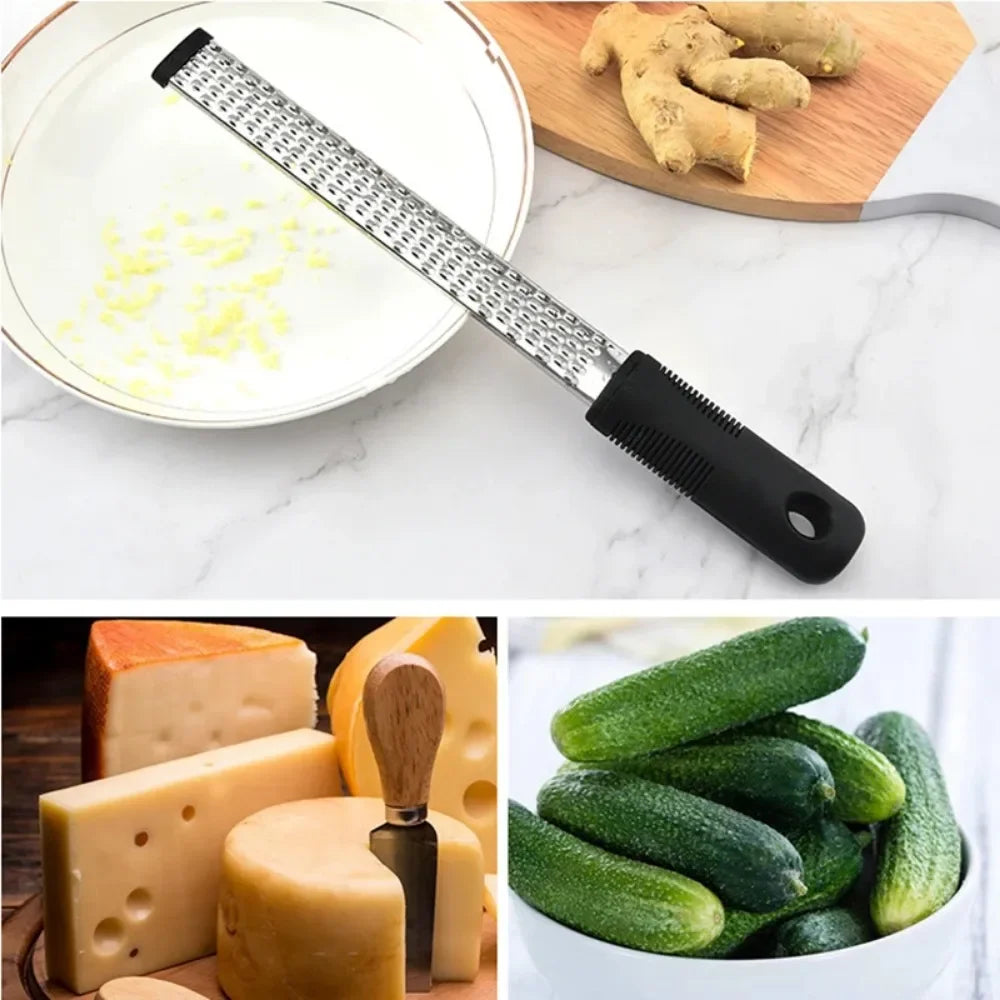 Stainless Steel Cheese Grater and Zester – Multipurpose Slicer for Lemon, Chocolate, Fruits & Vegetables, Kitchen Cutter Tool