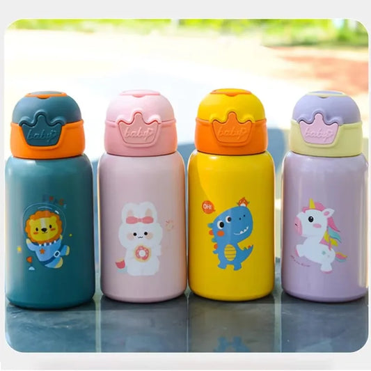 500ml Kids Unicorn Thermos Bottle – Cute Stainless Steel Thermal Water Cup with Straw for School & Travel