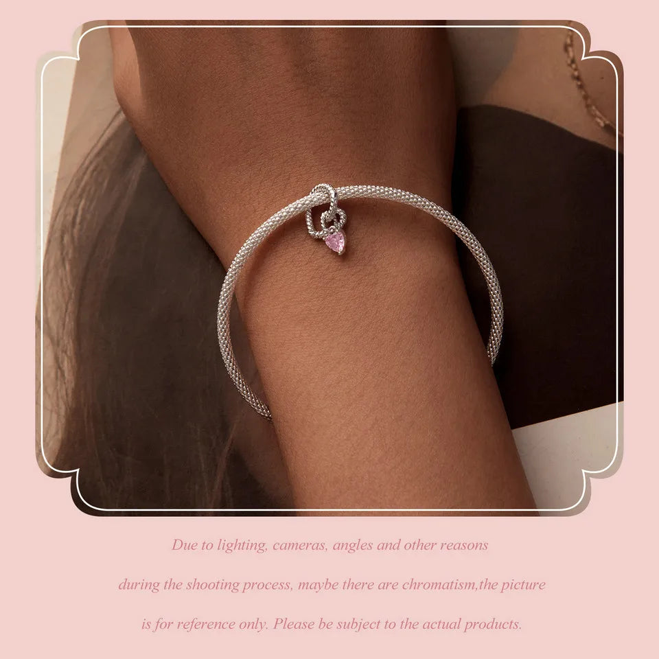 Sterling Silver Spiritual Heart Infinity Charm Bead – Fits Charm Bracelets, Lucky Symbol Jewelry for Women