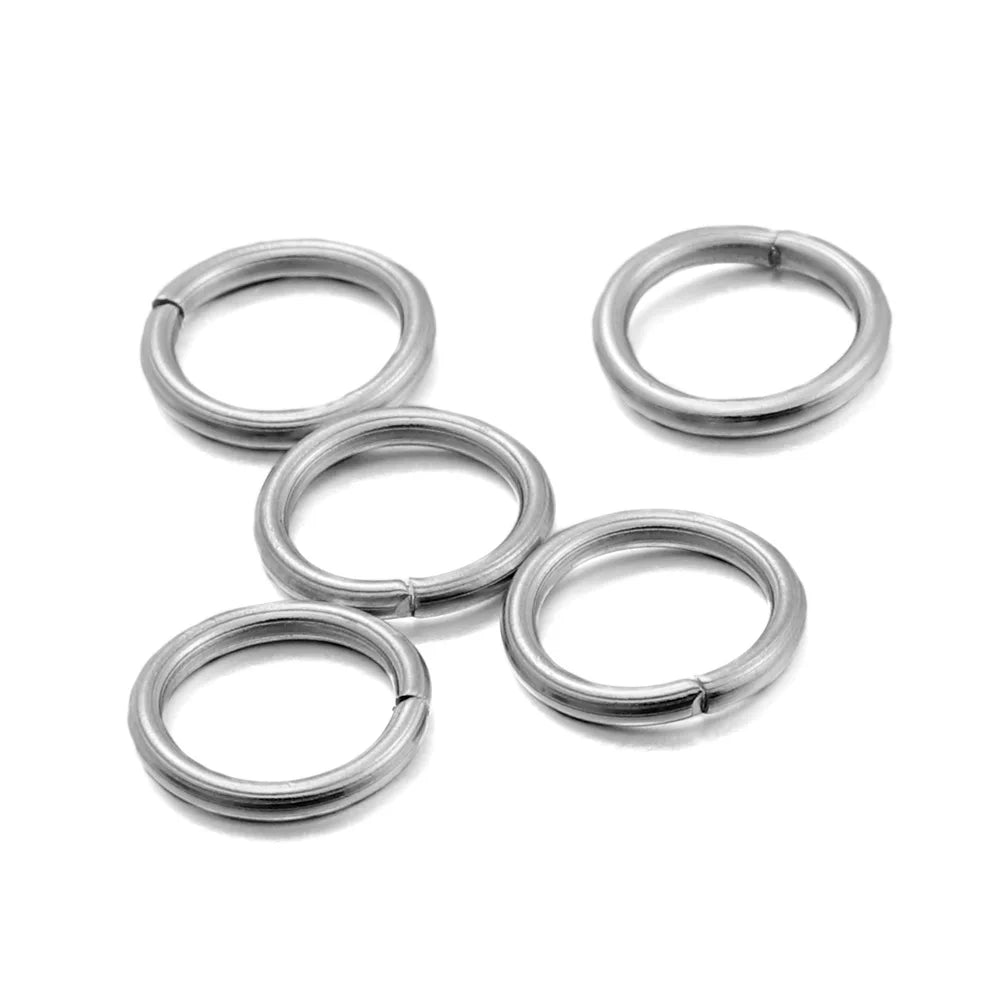30–200pcs Stainless Steel Split Jump Rings – 3–25mm Open Loop Connectors for DIY Jewelry Making Accessories