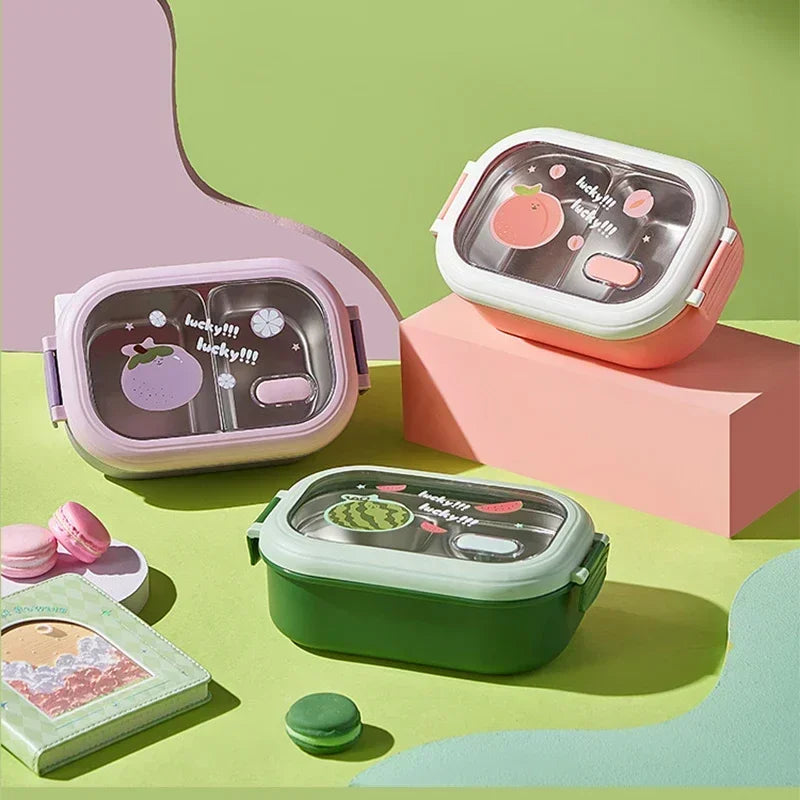 Stainless Steel Kids Lunch Box – 1000ml Heatable Bento Food Container with Leakproof Design