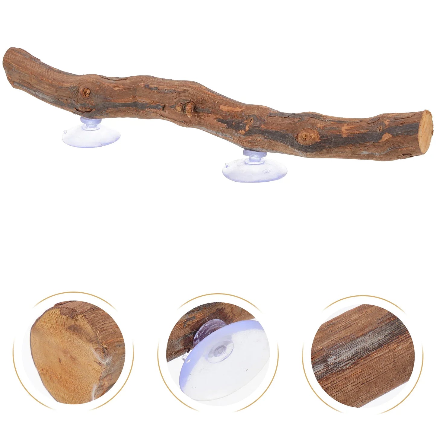 Wooden Tree Branch Reptile Accessory – Climbing and Perching Decoration for Bearded Dragons, Lizards, and Terrarium Setups