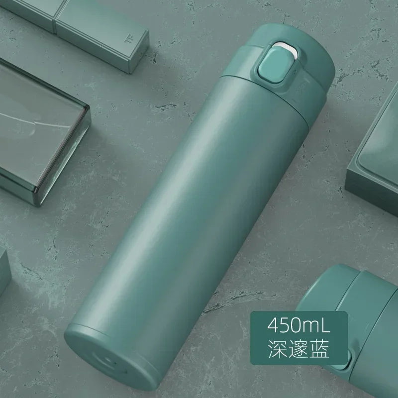 450ML Stainless Steel Thermos Water Bottle – Vacuum Insulated Mug for Hot and Cold Drinks
