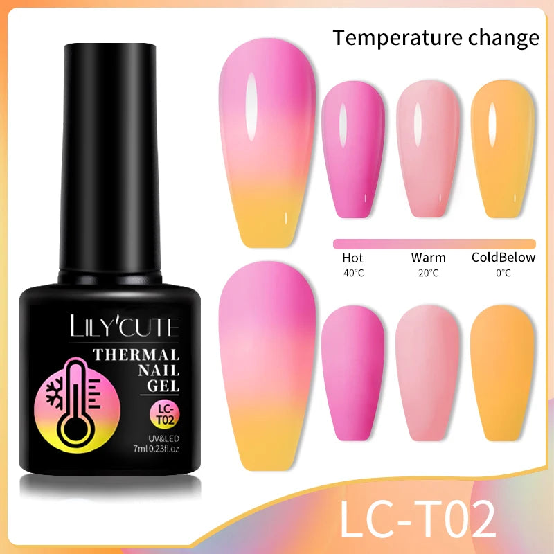 7ml Thermal Color-Changing Gel Nail Polish – Temperature Reactive Vernis with Matte & Bright Effect