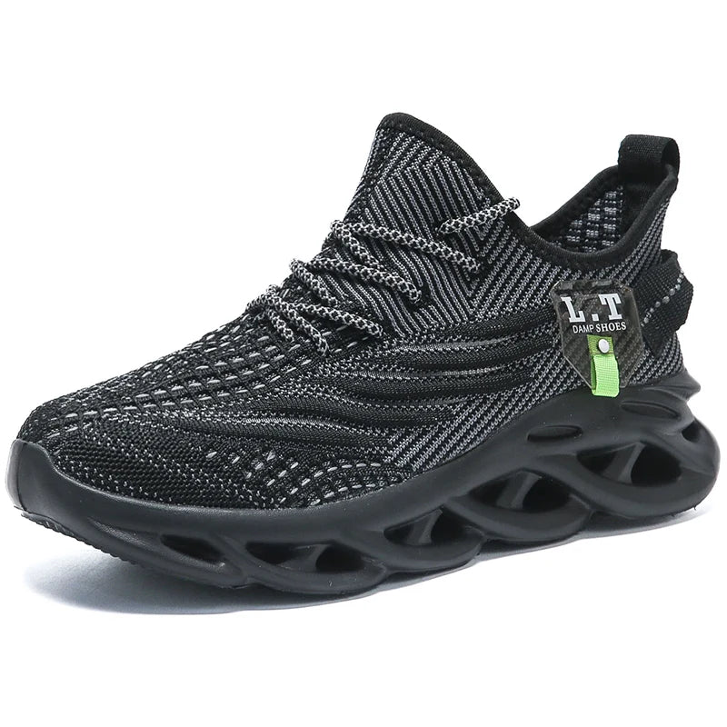 Unisex Low-Top Running Sneakers – Breathable Mesh Sports Shoes with Elastic Band for Jogging and Casual Wear