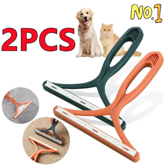 Silicone Double-Sided Pet Hair Remover – Reusable Lint Scraper for Clothes, Carpet & Furniture