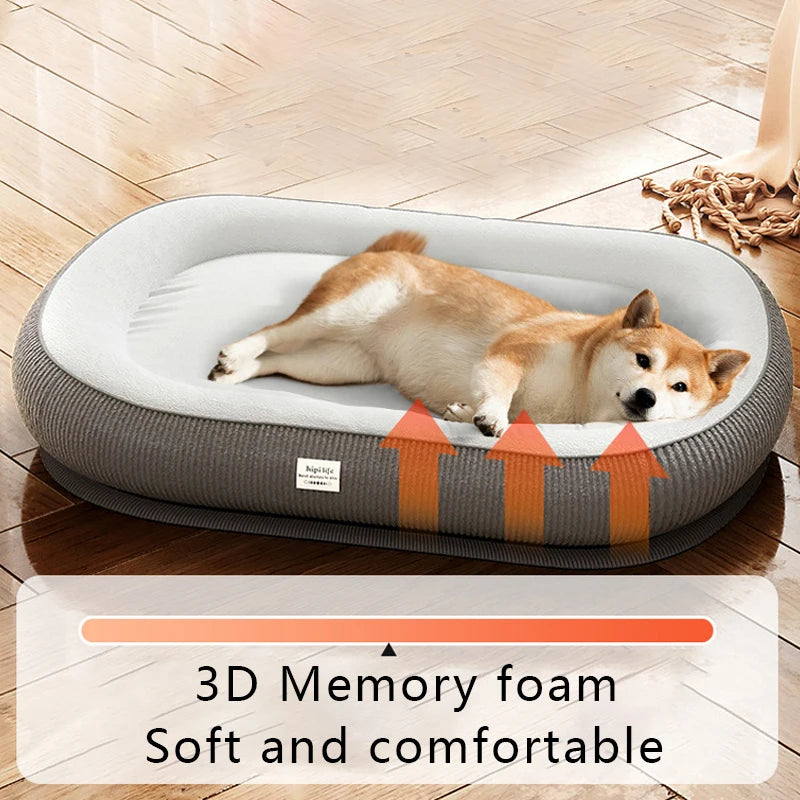 Soft Memory Foam Dog Bed – Warm Removable Pet Sleeping Mat for Small & Medium Dogs and Cats, Non-Slip Washable Kennel Nest