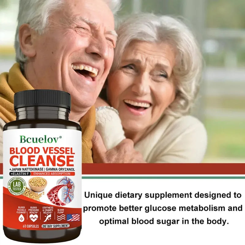 Vascular Cleanser with CoQ10 – Cardiovascular Health Supplement, Supports Healthy Blood Flow & Cholesterol, 120 Capsules