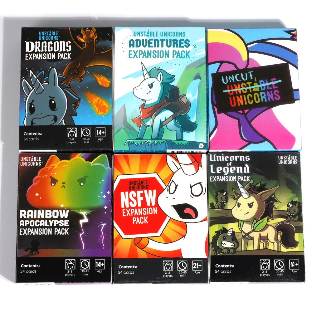 Unstable Unicorns Card Game – English Edition Family Party Strategy Game Expansion & Base Version