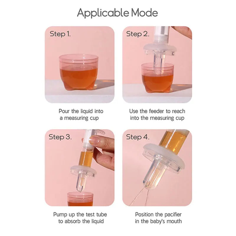 BPA-Free Baby Medicine Feeder – Food Grade Anti-Choke Dropper Dispenser with Squeeze Pacifier Design