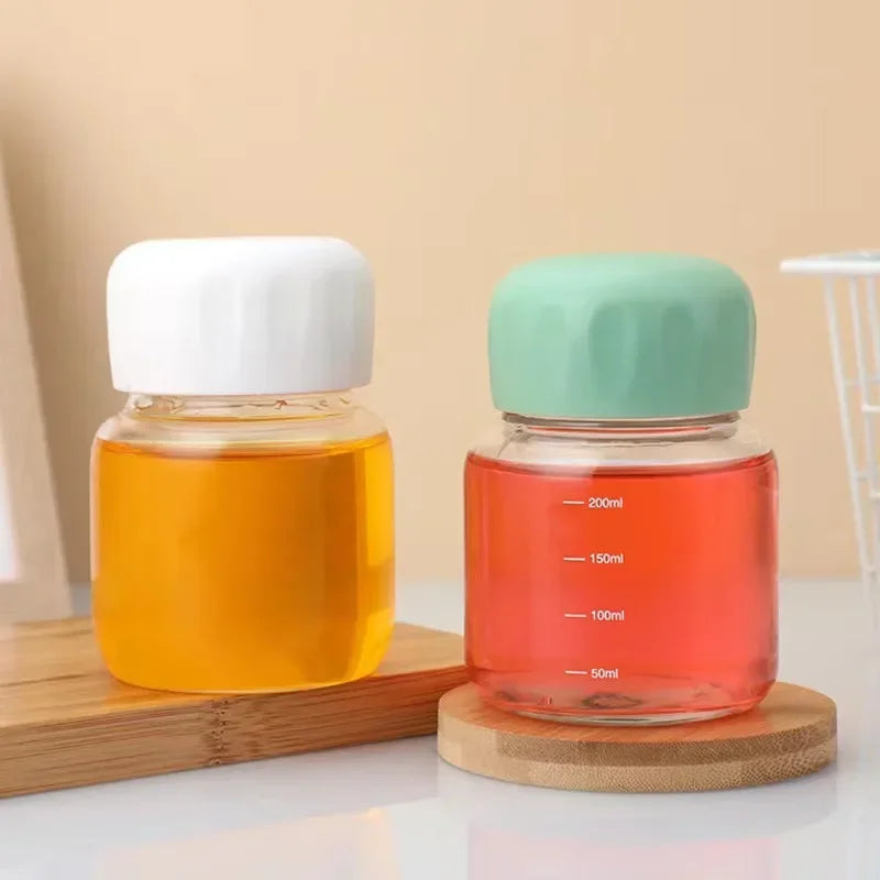 300ml High Borosilicate Glass Mini Water Cup with Lid – Transparent Leak-Proof Juice Mug for Travel and Home Use