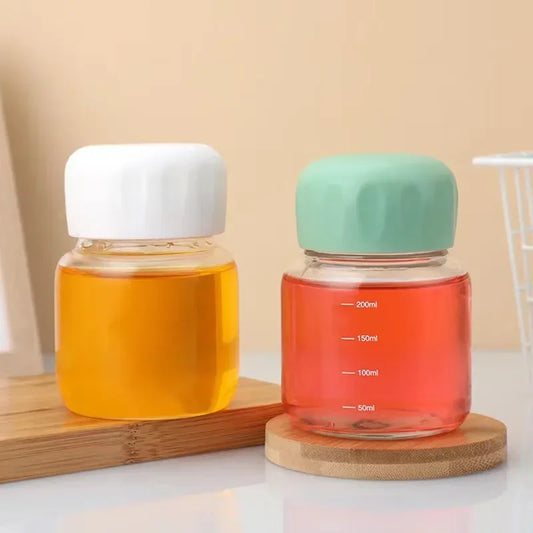 300ml High Borosilicate Glass Mini Water Cup with Lid – Transparent Leak-Proof Juice Mug for Travel and Home Use