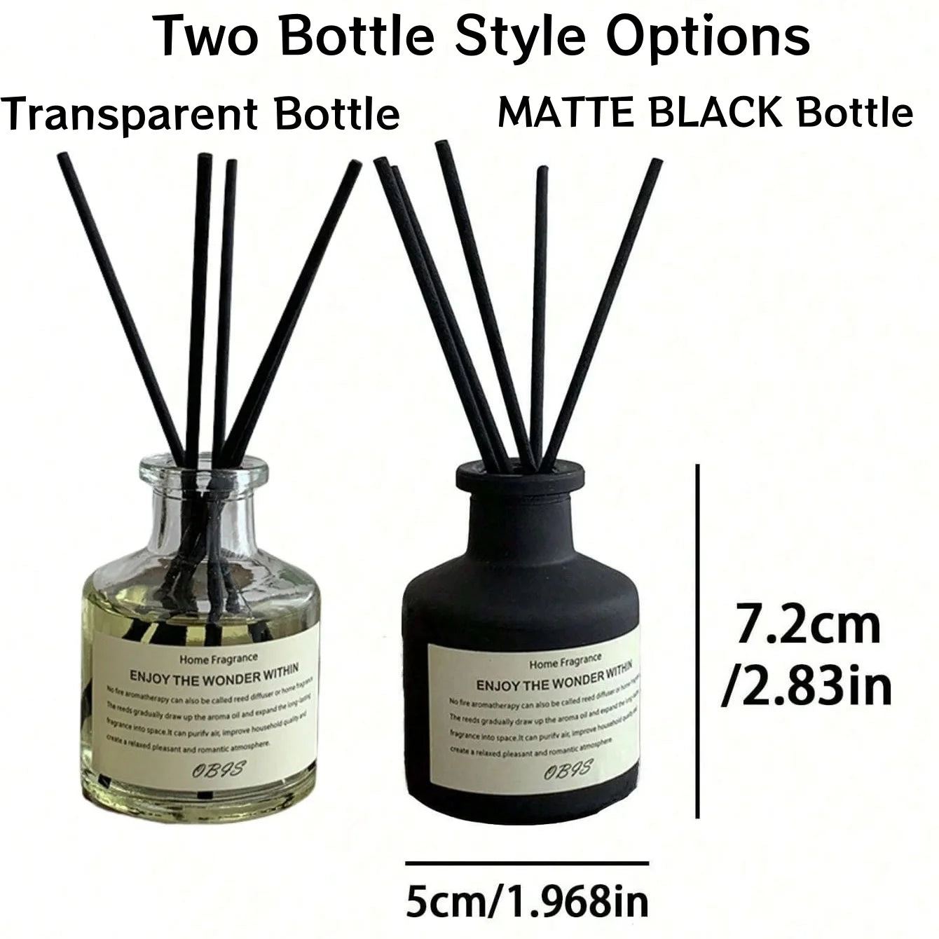 50ml Reed Diffuser Essential Oil Set – Freesia & Jasmine Scented Aromatherapy Air Freshener with Sticks for Home & Room Décor