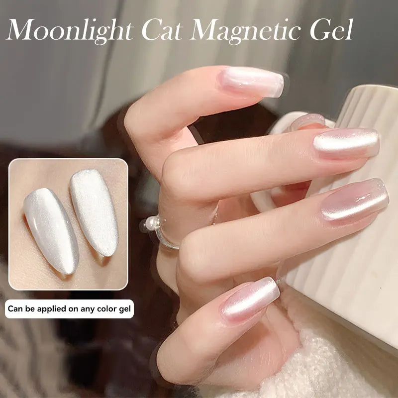 7ml Dynamic Reflective Cat Eye Magnetic Gel – Glitter Soak-Off Nail Polish with 3D Magnet Effect