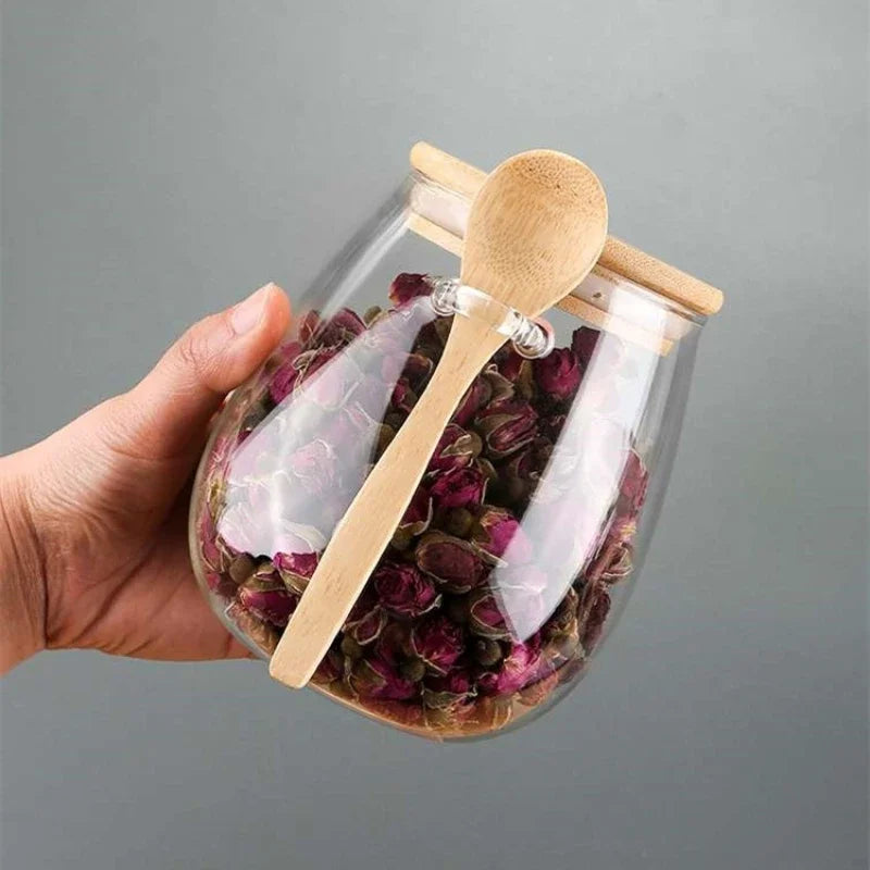 Airtight Glass Food Storage Jars with Lids – Hermetic Containers for Sugar, Tea, Coffee, and Dry Goods
