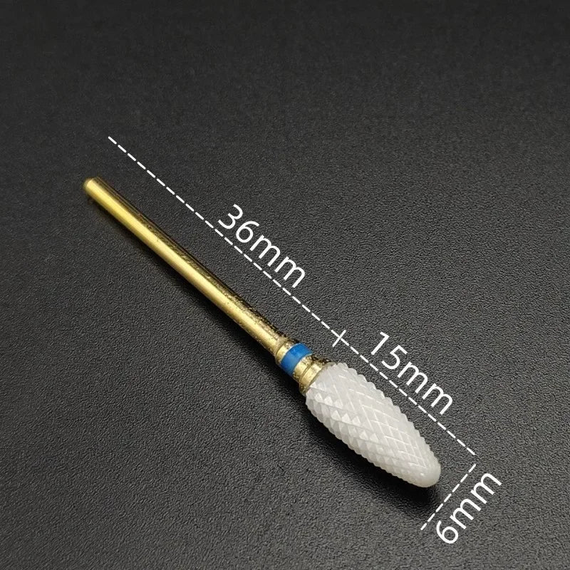 Ceramic Nail Drill Bit – 3/32" Carbide Milling Cutter for Electric Nail Drill, Manicure, Pedicure & Callus Care
