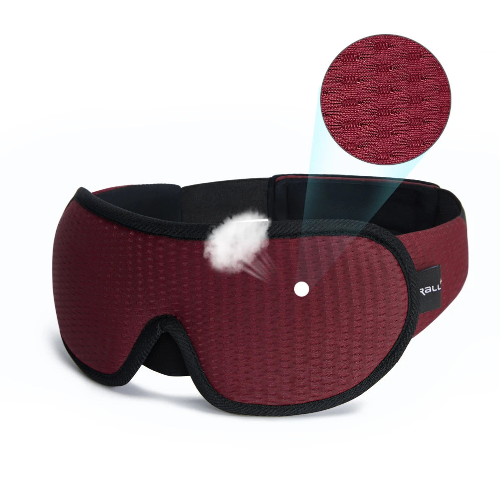 3D Contoured Sleep Mask – Light-Blocking Memory Foam Eye Shade for Deep, Comfortable Rest