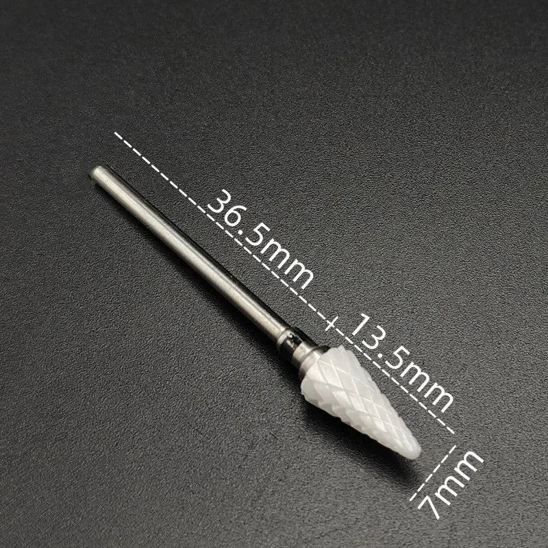 Ceramic Nail Drill Bit – 3/32" Carbide Milling Cutter for Electric Nail Drill, Manicure, Pedicure & Callus Care