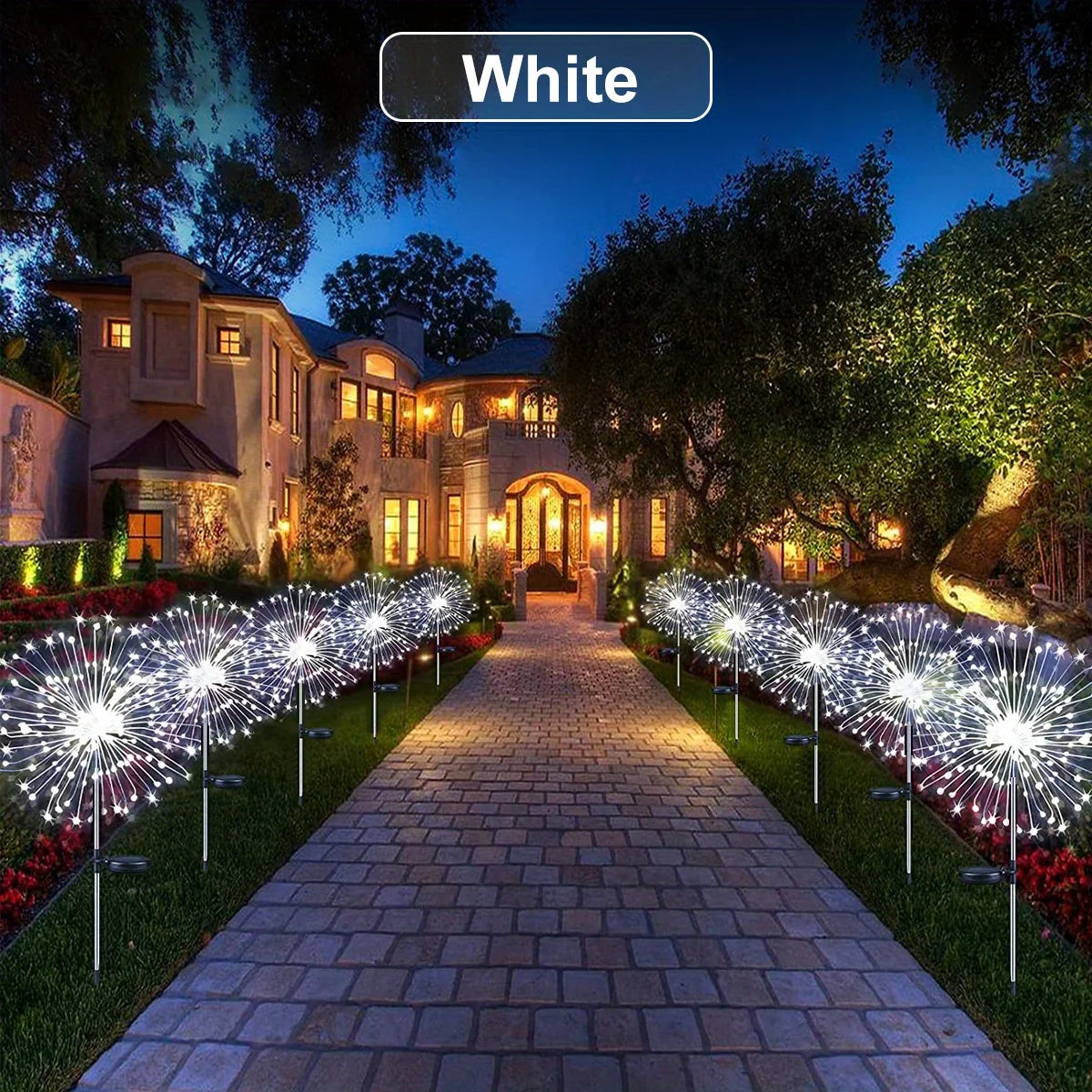Solar Firework Garden Lights – IP65 Waterproof Copper Wire LED Lawn Lamps – 90/150/200 LEDs with 8 Modes for Patio, Yard, Holiday, and Christmas Décor